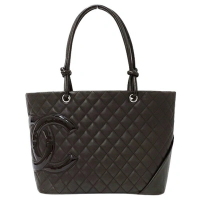 Pre-owned Chanel Cambon Brown Leather Tote Bag ()