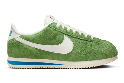 Pre-owned Nike Cortez Vintage Chlorophyll Suede (women's) In Chlorophyll/sail-light Photo Blue