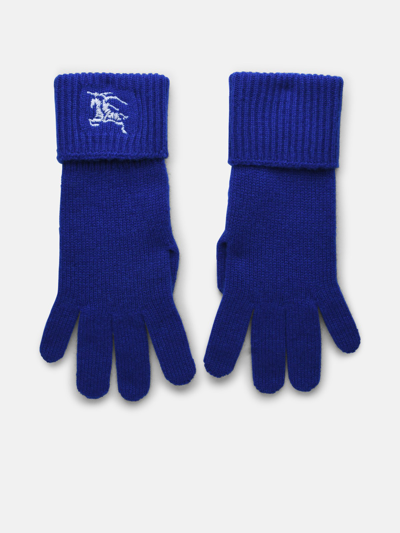 Burberry Blue Cashmere Blend Gloves