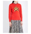 BELLA FREUD Iggy Leopard Star Merino Wool-Blend Sweater