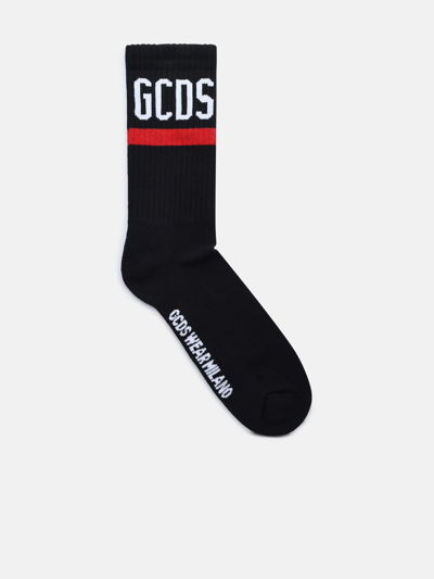 Gcds Black Cotton Blend Socks