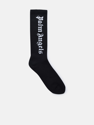 Palm Angels Kids' Black Cotton Blend Socks