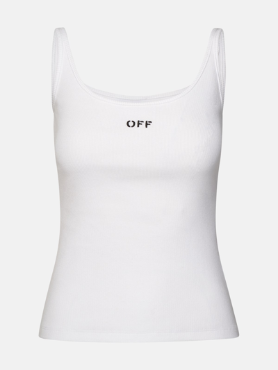 Off-white White Rib Tank Top