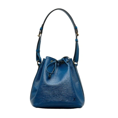 Pre-owned Louis Vuitton Petit Noé Blue Leather Shoulder Bag ()