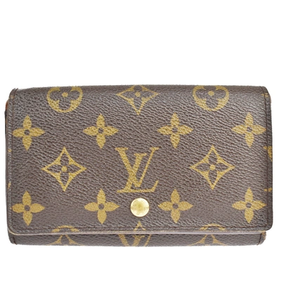Pre-owned Louis Vuitton Trésor Brown Canvas Wallet  ()