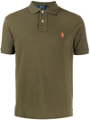 Polo Ralph Lauren Green Slim Cotton Logo Embroidery Polo Shirt In Green