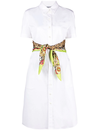 Moschino Midi Shirt Dress In White