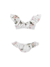 Monnalisa Flower Two-piece Swimsuit In White