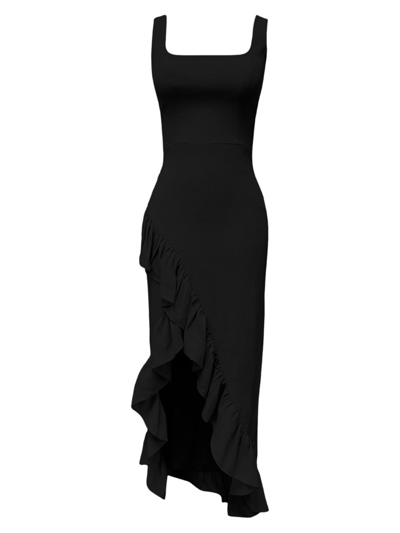 Dress The Population Women's Charlene Ruffle Mermaid Gown In Black