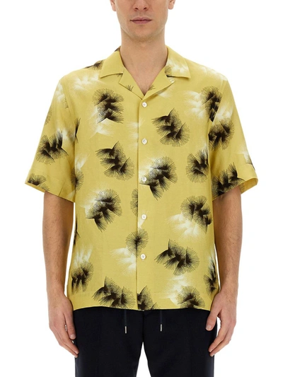Paul Smith Viscose Blend Shirt In Yellow
