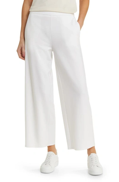 Eileen Fisher Wide-leg Linen Trousers In White