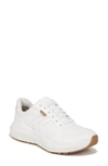 Dr. Scholl's Women's Hannah Retro Lace Up Platform Sneakers In White Faux Leather
