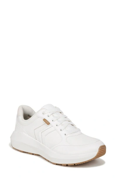 Dr. Scholl's Women's Hannah Retro Sneakers In White Faux Leather