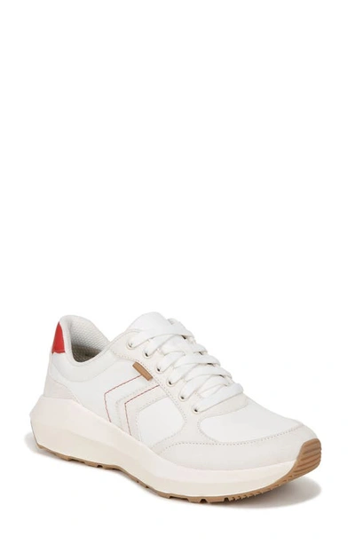 Dr. Scholl's Women's Hannah Retro Sneakers In Tofu White Faux Leather