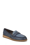 Dr. Scholl's Women's Jetset Band Loafers In Oxide Blue Faux Leather