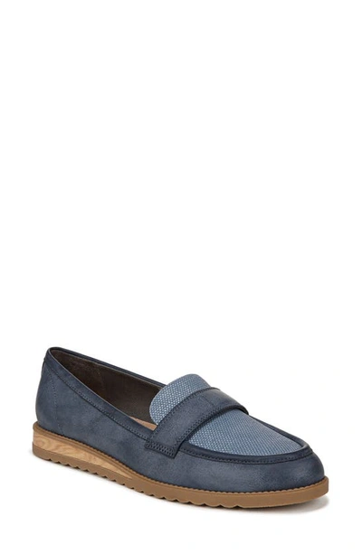 Dr. Scholl's Women's Jetset Band Loafers In Oxide Blue Faux Leather