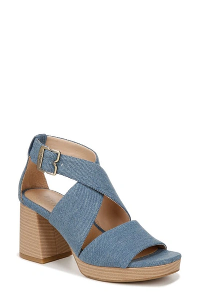 Dr. Scholl's Women's Maya City Sandals In Blue Denim Fabric