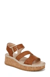 Dr. Scholl's Women's Ellie Platform Sandals In Honey Brown Faux Leather