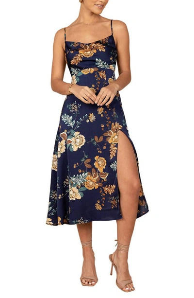 Petal And Pup Womens Alejandra Cowl Neck Midi Dress In Navy | ModeSens