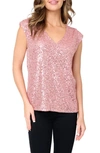 GIBSONLOOK SPARKLE & SHINE SEQUIN TOP