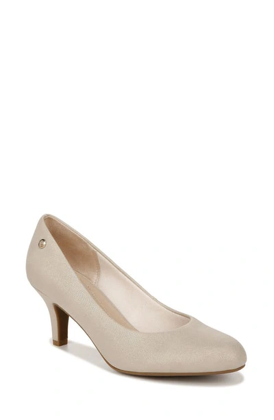 Lifestride Parigi Pump In Platino Gold Faux Leather