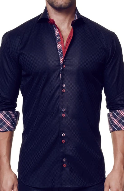 Maceoo Mini Panam Square Button-up Shirt In Blue