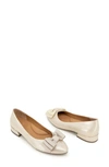 Gentle Souls By Kenneth Cole Atlas Bow Detail Pump In Ice Metallic Leather