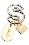 Sacai S Carabiner Logo Charms Key Ring In Silver