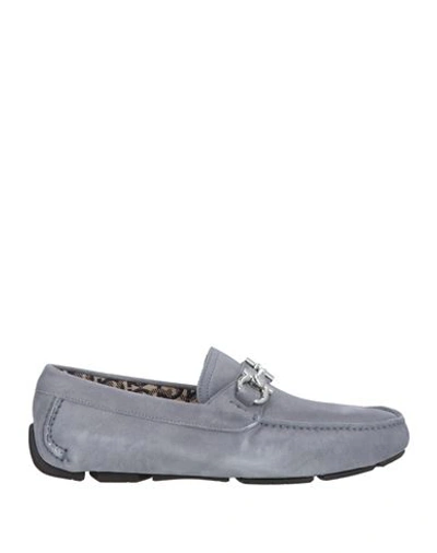 Ferragamo Man Loafers Grey Size 7 Calfskin