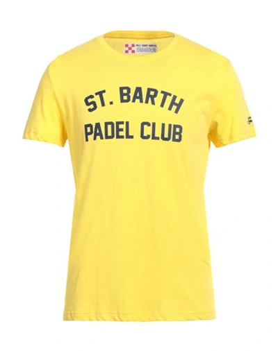 Mc2 Saint Barth Man T-shirt Yellow Size Xl Cotton