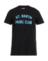 Mc2 Saint Barth Man T-shirt Black Size Xl Cotton