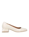 Tory Burch Woman Pumps Ivory Size 11 Leather In White