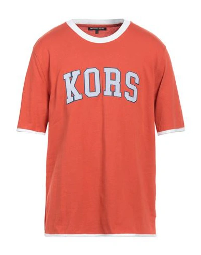 Michael Kors Mens Man T-shirt Orange Size Xxl Cotton