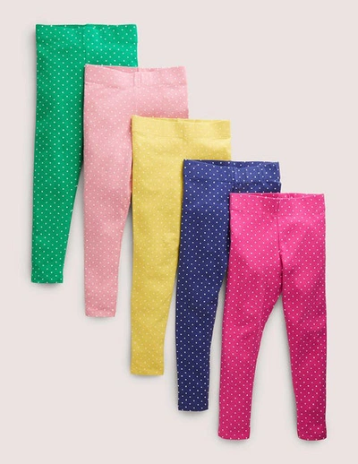 Mini Boden Kids' 5-pack Leggings Spot Multi Girls Boden