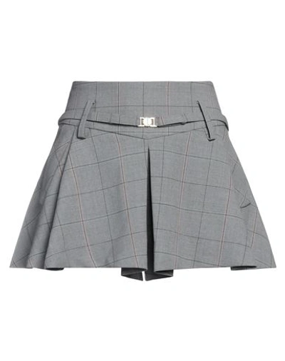 Maje Woman Shorts & Bermuda Shorts Grey Size 10 Wool, Polyester, Elastane, Viscose