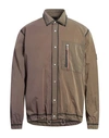 Aries Man Shirt Brown Size Xl Polyamide In Beige