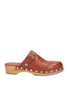 ISABEL MARANT ISABEL MARANT WOMAN MULES & CLOGS TAN SIZE 8 CALFSKIN