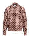 Sandro Man Jacket Cocoa Size L Viscose In Brown