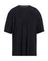 Emporio Armani Man T-shirt Midnight Blue Size L Virgin Wool, Lyocell