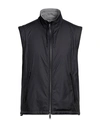 Zegna Man Jacket Midnight Blue Size 48 Polyester, Cashmere, Cotton, Silk, Calfskin In Black