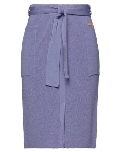 Le Fate Woman Mini Skirt Purple Size 12 Wool