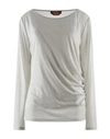 Max Mara Studio Woman T-shirt Light Grey Size Xl Acetate, Polyamide, Metallic Fiber