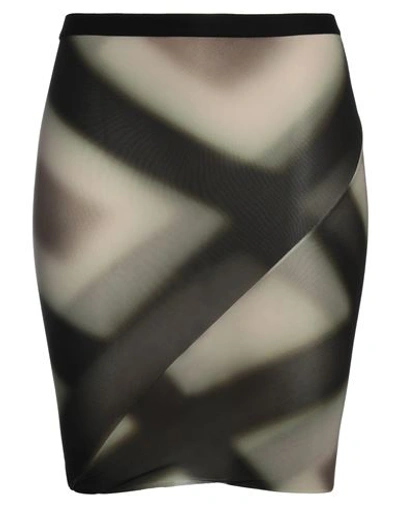 RICK OWENS RICK OWENS WOMAN MINI SKIRT GREY SIZE 6 CUPRO, ELASTANE