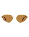 Lanvin Rateau Lnv115s Sunglasses Woman Sunglasses Brown Size 58 Metal, Acetate