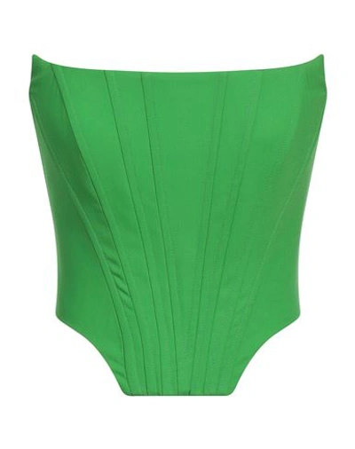 Giuseppe Di Morabito Woman Top Green Size 8 Wool, Lycra, Viscose In Green