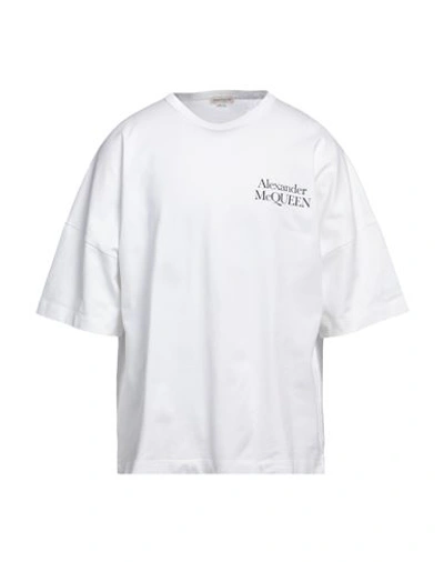 Alexander Mcqueen Man T-shirt White Size M Cotton