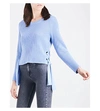 CLAUDIE PIERLOT Matelot Tie-Side Cotton-Blend Sweater