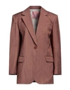 Sandro Woman Blazer Light Brown Size 10 Viscose In Beige