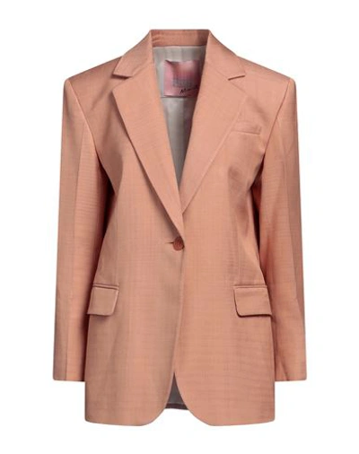 Sandro Woman Blazer Sand Size 10 Viscose In Beige