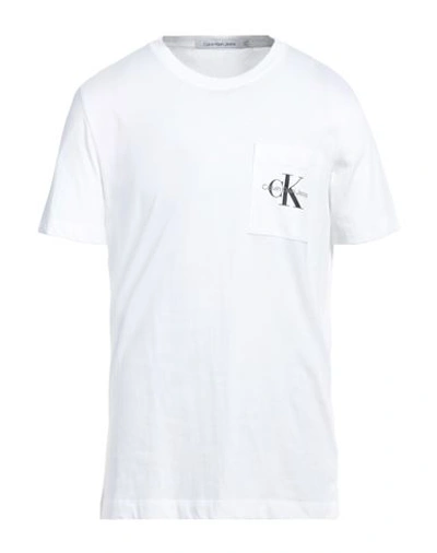 Calvin Klein Jeans Est.1978 Calvin Klein Jeans Man T-shirt White Size Xxl Cotton In White